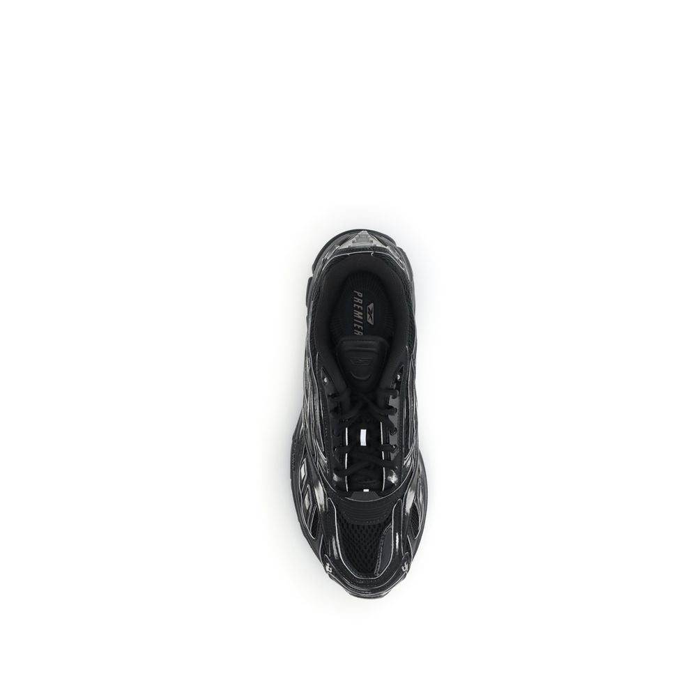 Black Polyethylene Athletic Sneakers
