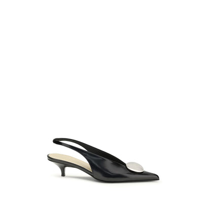 Black Calf Leather Bos Taurus Mid Heel Pumps