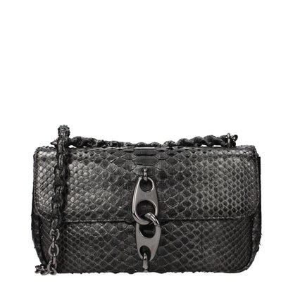Gray Skin Shoulder Bag