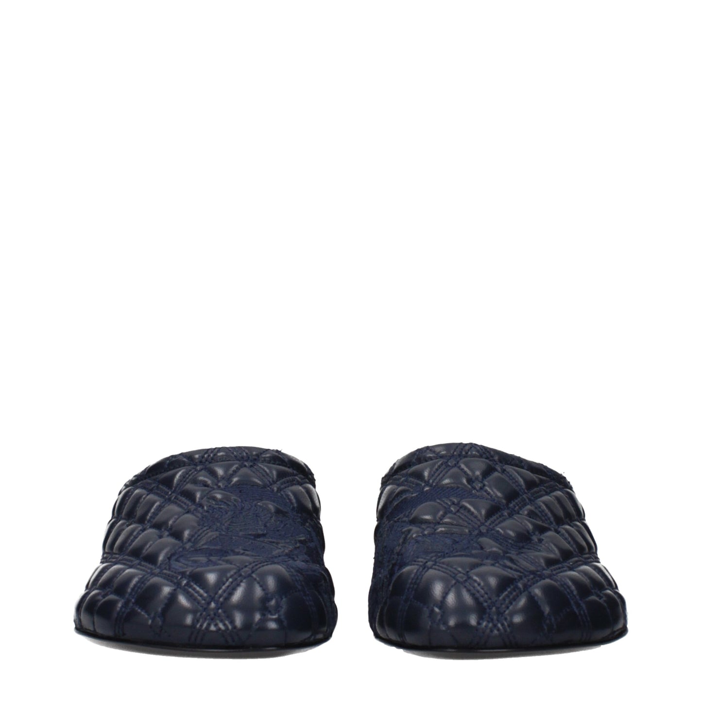 Blue Leather Slippers