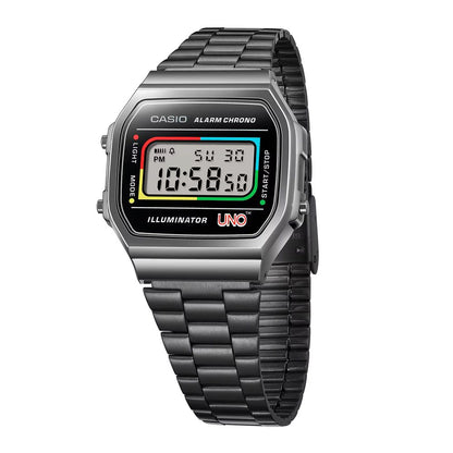 Black Stainless Steel Digital Watch