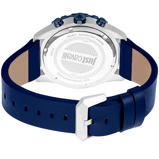 Blue Leather Sport Watch