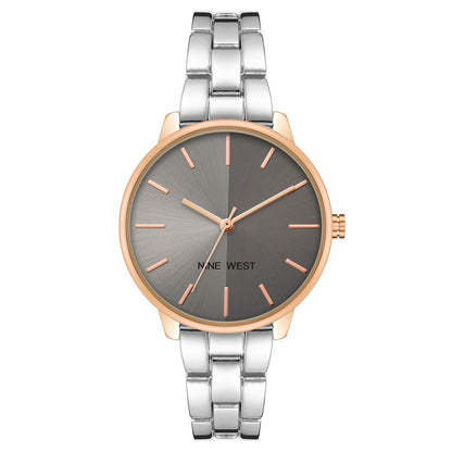 Gray Metal Dress Watch