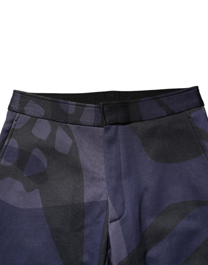 Multicolor Patterned Tapered Fit Men Pants