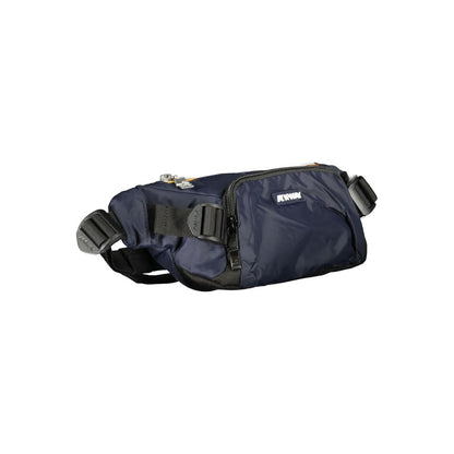 Blue Polyester Men Belt Bag