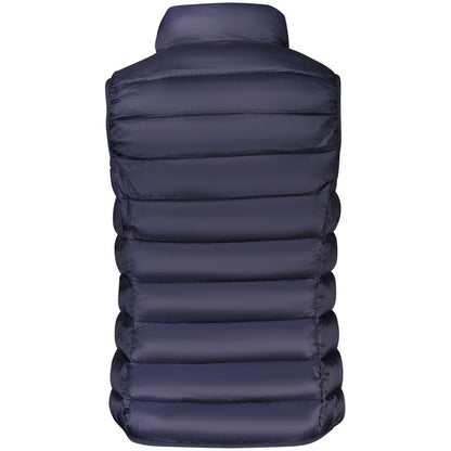 Blue Polyamide Sleveless Jacket