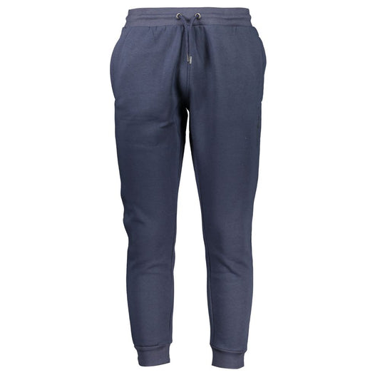 Blue Cotton Athletic Pants