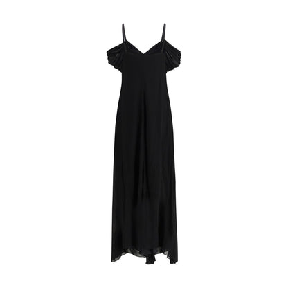 Black Viscose Casual Dress
