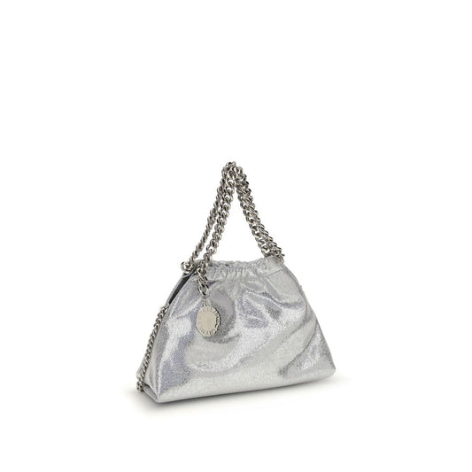 Silver Polyester Shoulder Bag