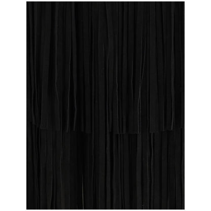 Black Silk Long Skirt