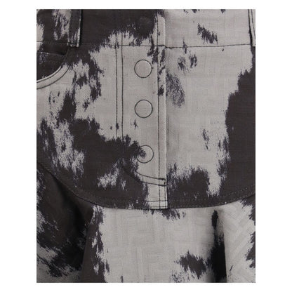 Black Cotton Mini Skirt