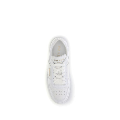 White Calf Leather Bos Taurus Platform Sneakers