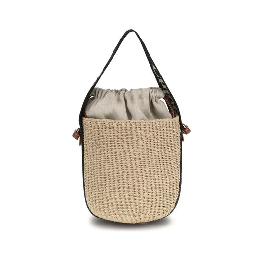 Beige Raffia Backet Bag