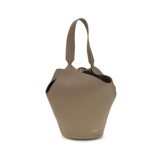 Beige Calf Leather Bos Taurus Shoulder Bag