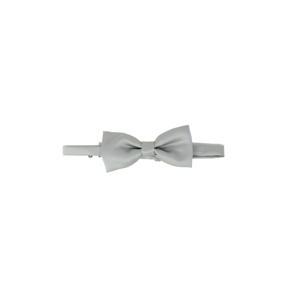 Gray Silk Bowtie