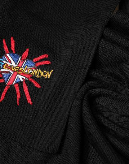 Blue Wool DG Loves London Neck Wrap Scarf