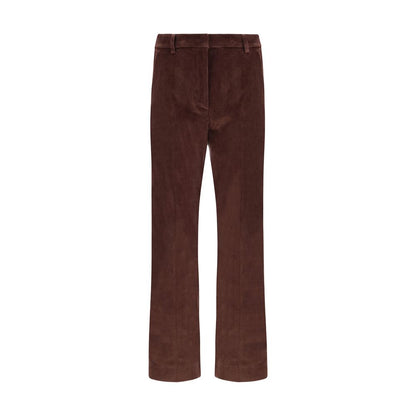 Bordeaux Cotton Cropped Pants