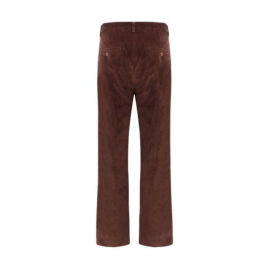 Bordeaux Cotton Cropped Pants