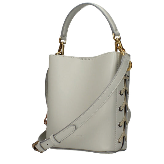 Gray Leather Handbag