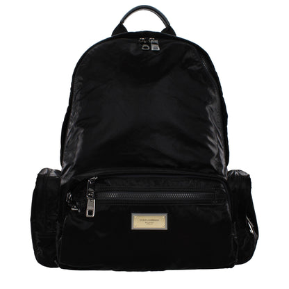 Black Nylon Backpack