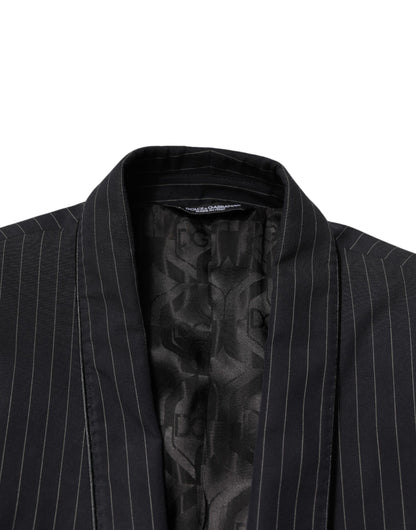 Black Stripes 1 Button Suit Jacket Blazer