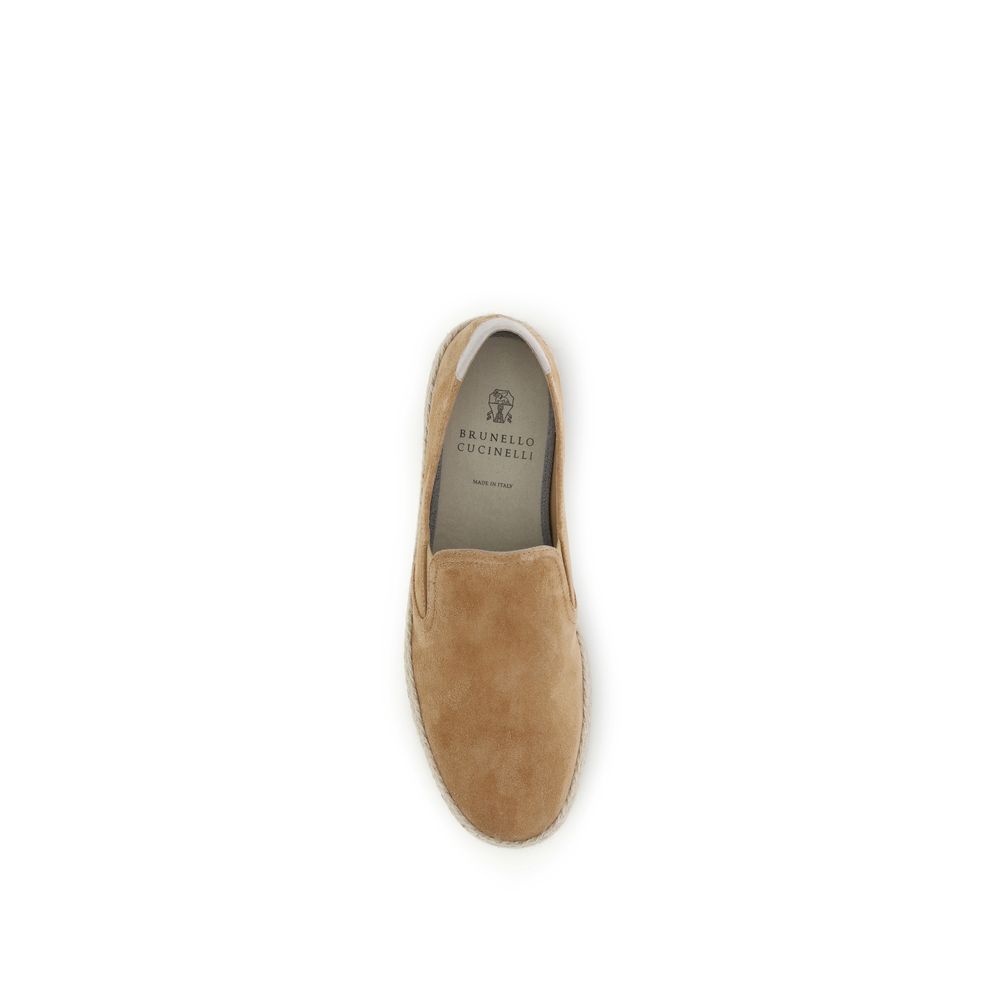 Beige Calf Leather Bos Taurus Espadrilles
