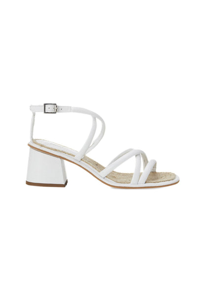White Bromelia Women'S Sandals - Block Heel