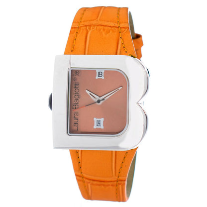 Orange Leather Bracelet Watch