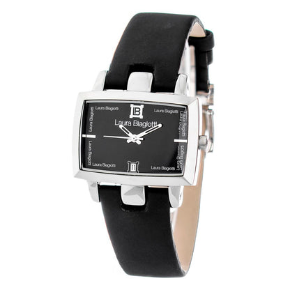 Black Leather Dress Watch