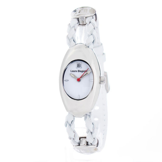 White Leather Dress Watch