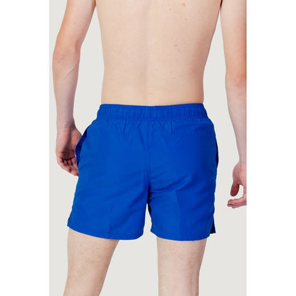 Blue Polyester Swim Shorts