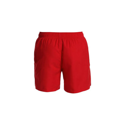 Red Polyester Swim Shorts