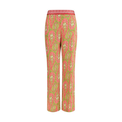 Multicolor Polyester Pants