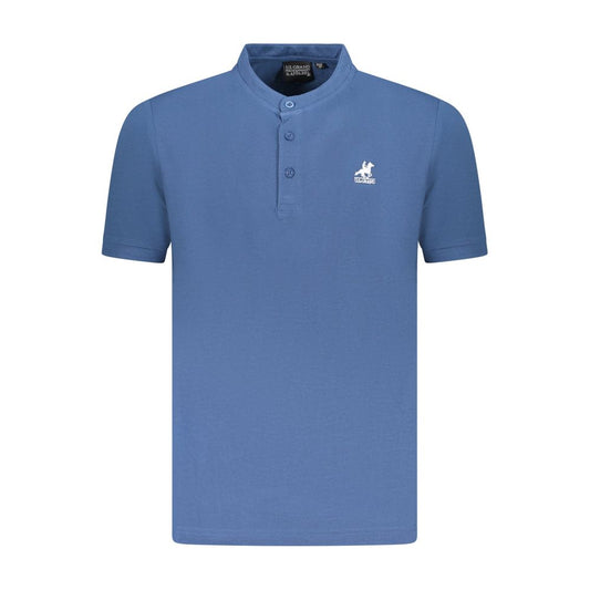 Blue Cotton Polo Shirt
