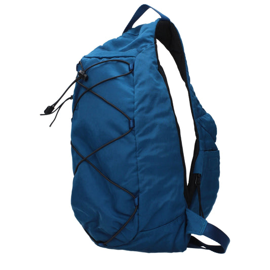 Blue Fabric Crossbody Bag