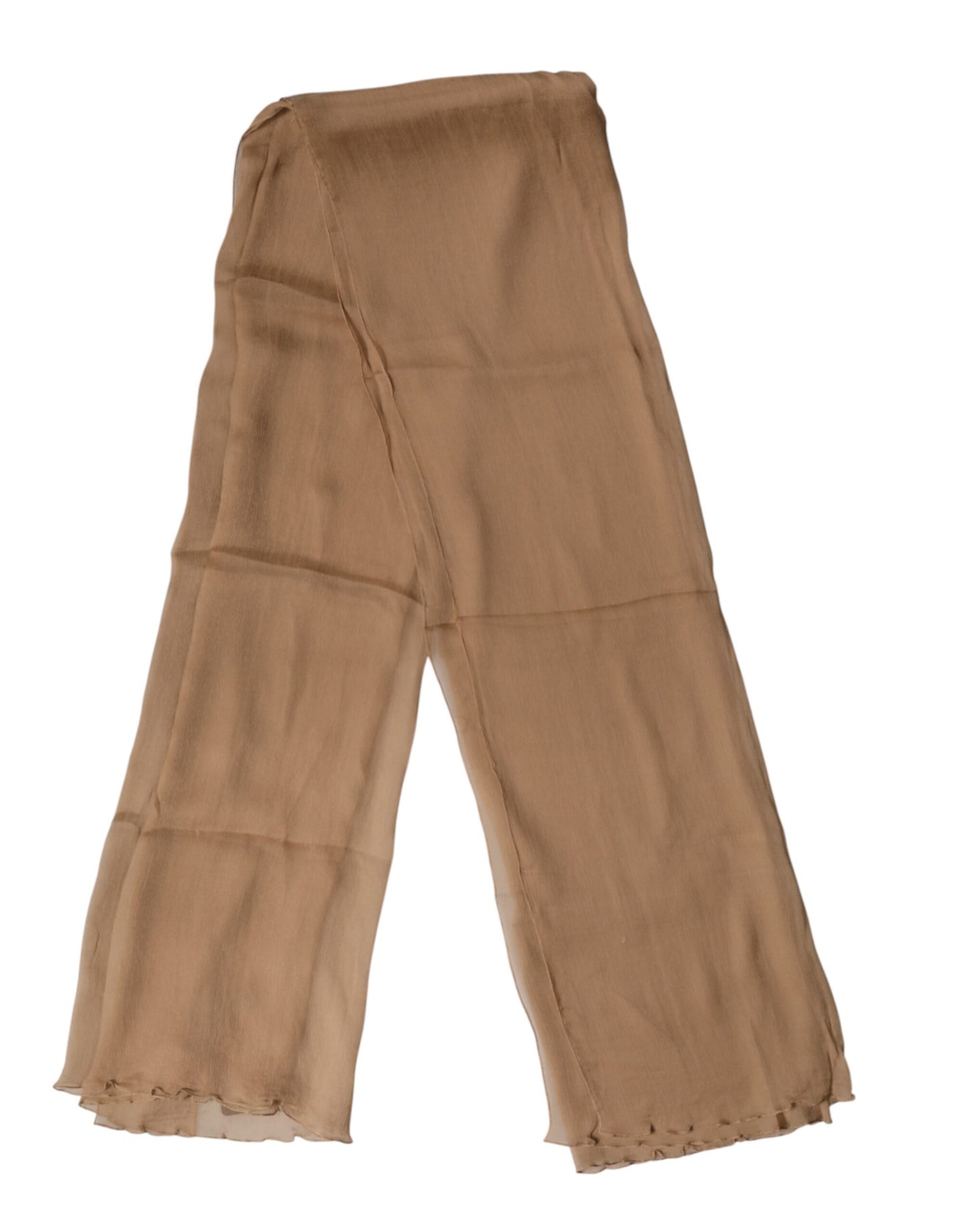 Brown Silk Stole Neck Wrap Shawl Men Scarf