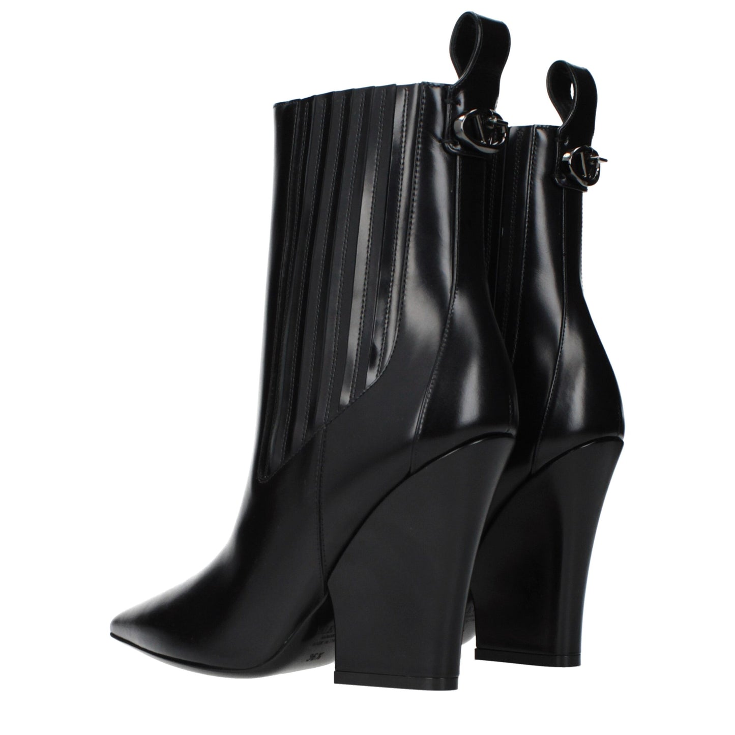 Black Leather Ankle Boots