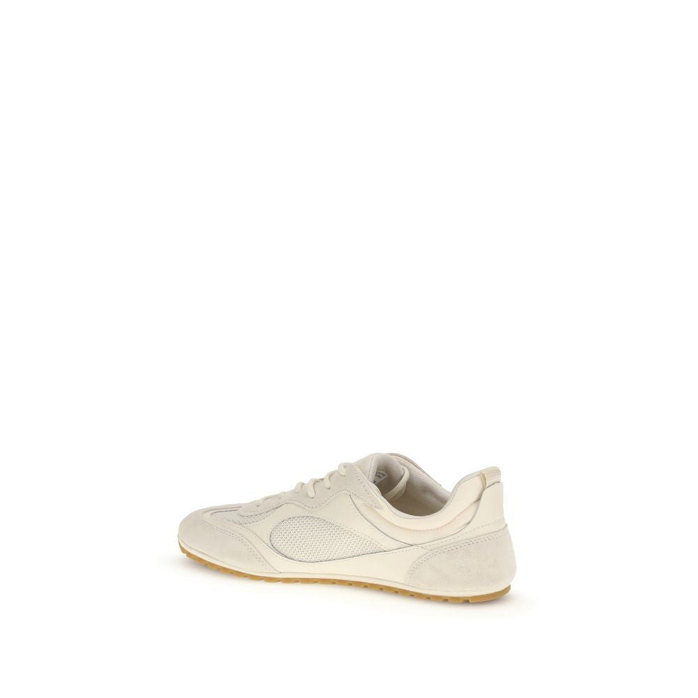 Cream Calf Leather Bos Taurus Low Top Sneakers