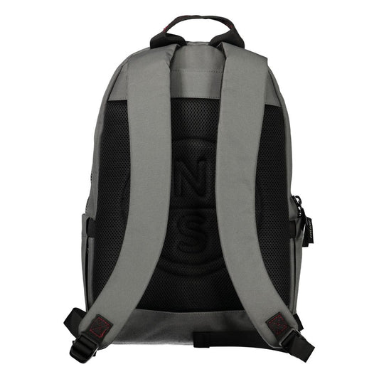 Grigio Polyester Men Backpack