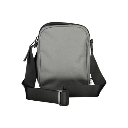 Grigio Polyester Man Shoulder Bag