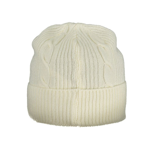 White Polyamide Women Cap