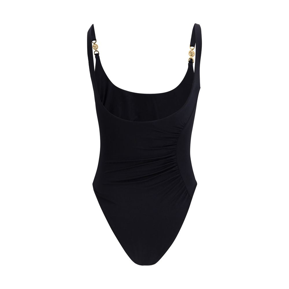 Black Polyamide One-Piece Swimsuit